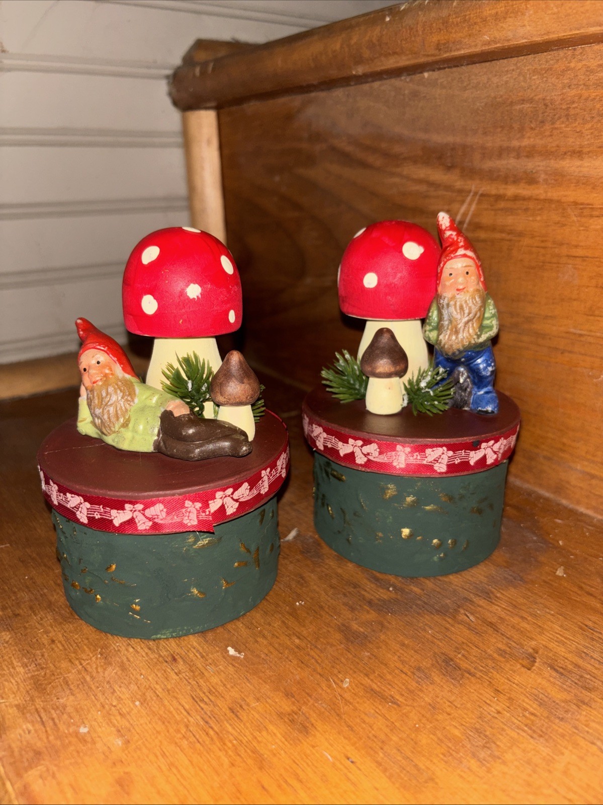 Old Stock Gnome Elf Christmas Candy Box Germany