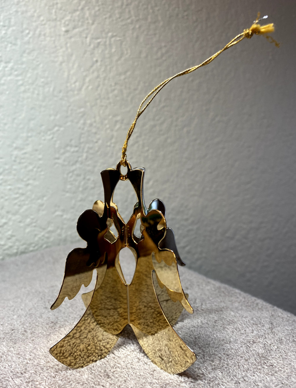 1997 Danbury Mint  Trumpeting Angels Limited Edition Ornament Gold Plated