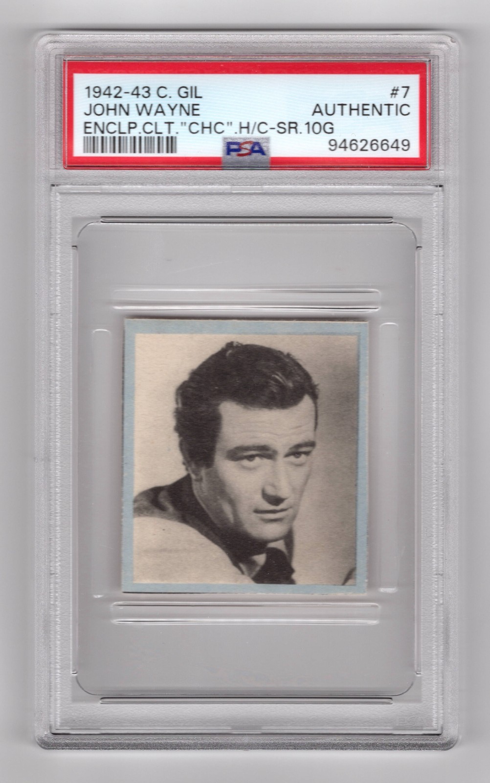 PSA AUTHENTIC JOHN WAYNE 1942 C. Gil Card RARE RARE RARE