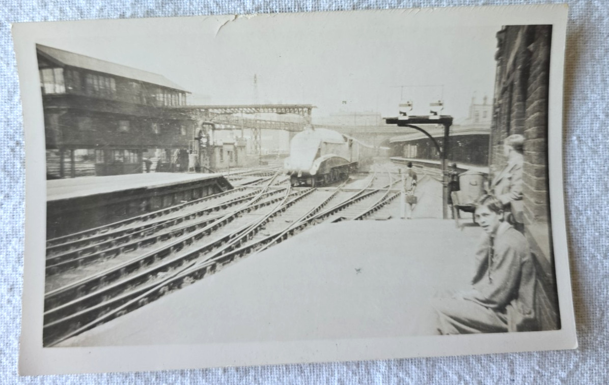 Vintage RPPC Steam Train On Approach Kings Cross London Real Photo Postcard