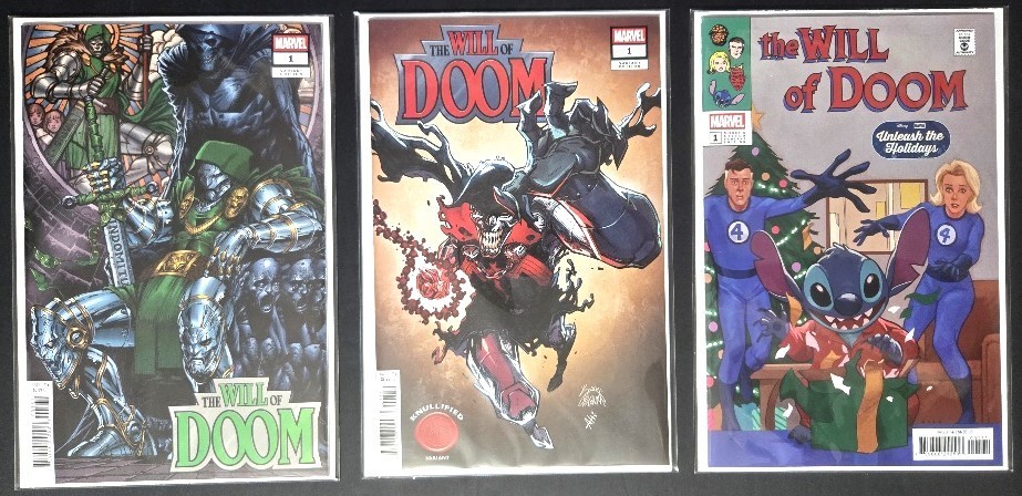 Will of Doom #1, Lot C, 3 Standard Covers, Marvel, NM/Better, 1st Will of Doom #1, Lot C, 3 Standard Covers, Marvel, NM/Better, 1st