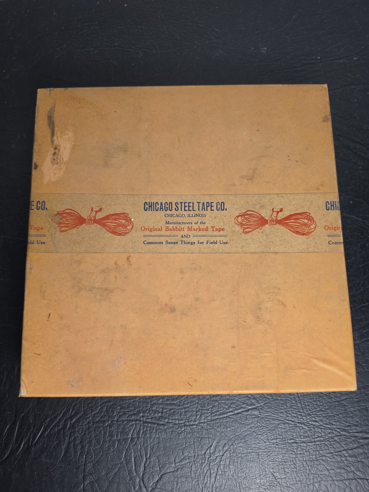 Vtg NoS Chicago Steel Tape Co 200ft Babbitt Sealed Surveyor No 102