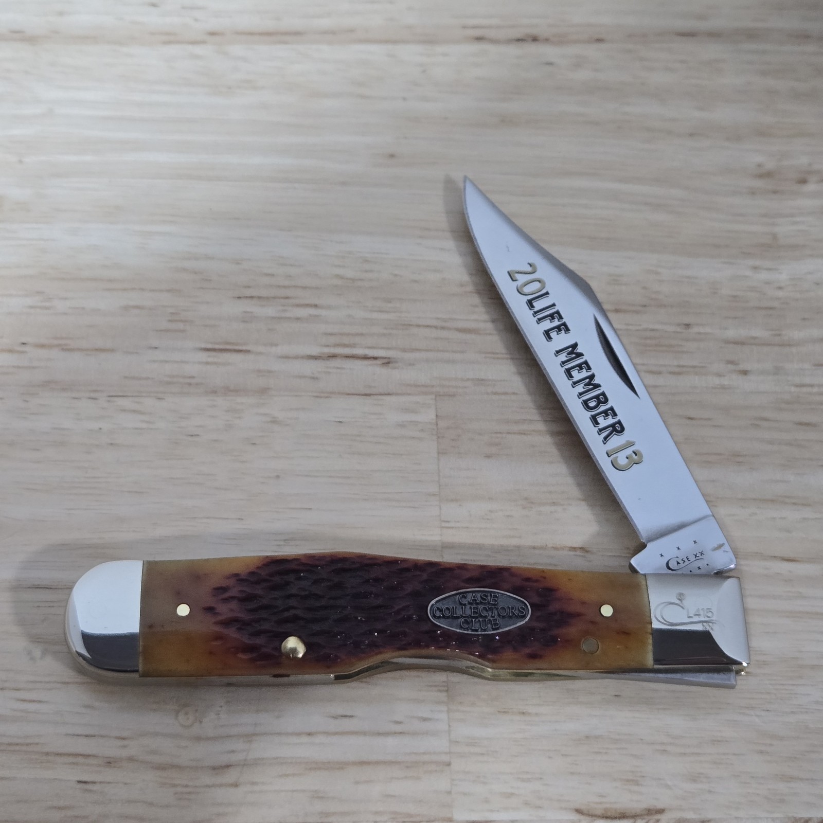 2013 Case XX 6111 1/2 SS Dynasty Jigged Expresso Bone Cheetah Case Collectors...