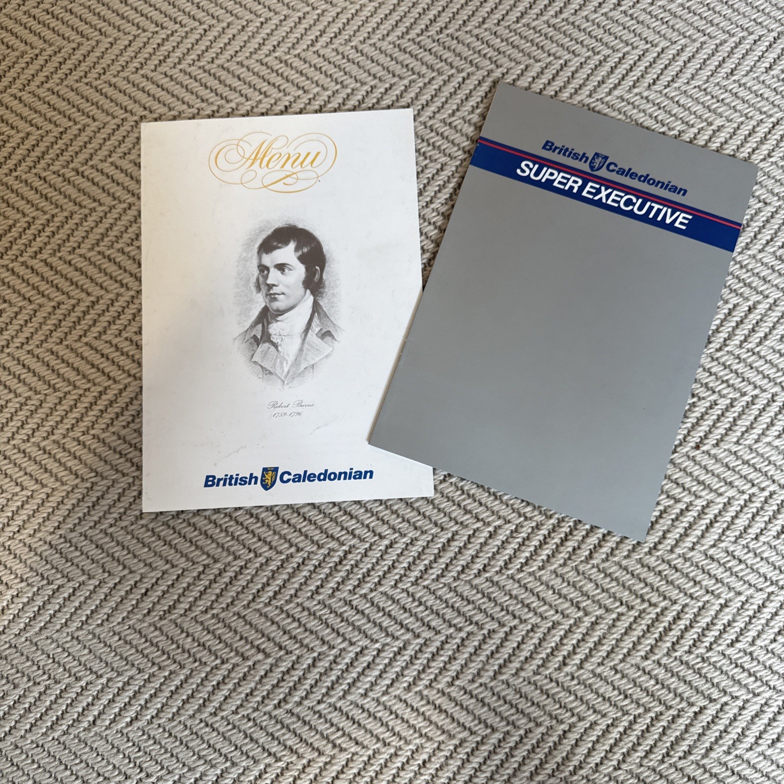 British Caledonian/ British Airways Vintage Business Class Menus New York