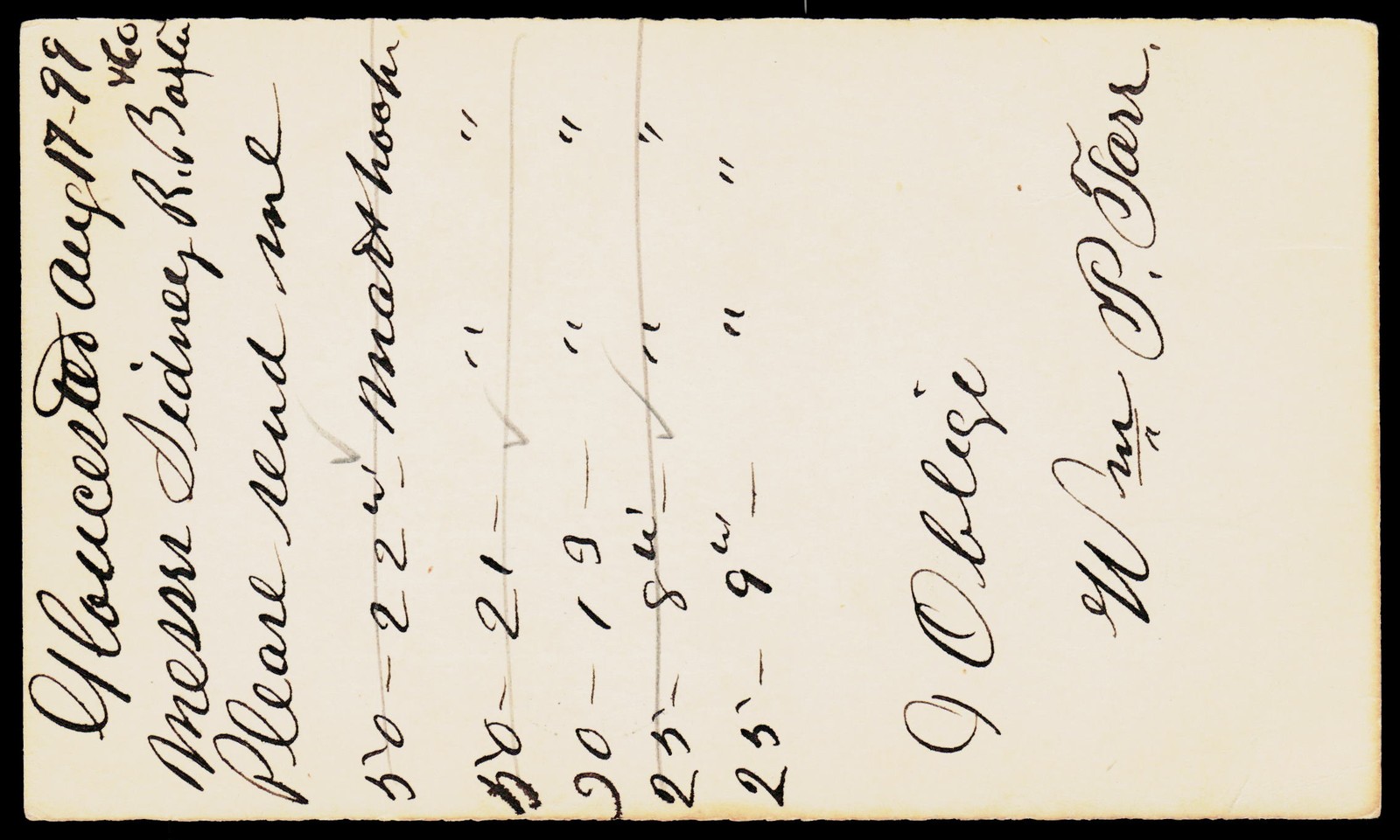 1899 Sidney R Baxter & Co Boston MA Gloucester Victorian Mast Hook Postal Card