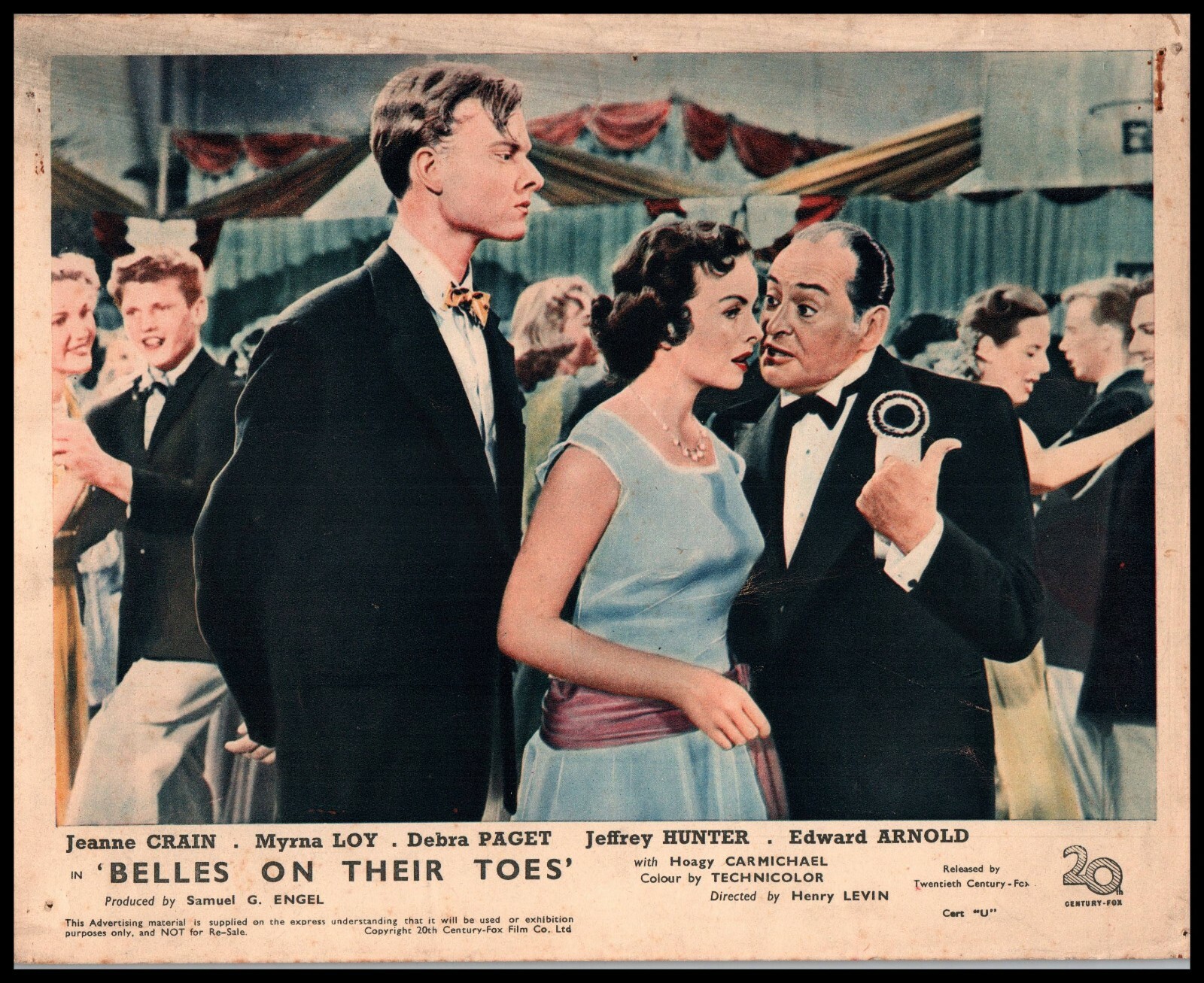 Jeanne Crain + Hoagy Carmichael in Belles on Their Toes (1952) ORIG PHOTO M 62