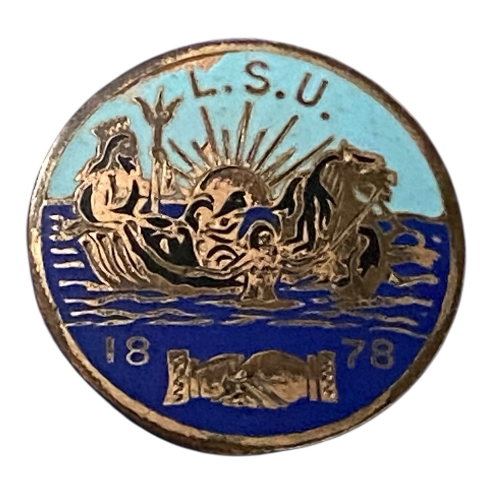 SCARCE 1878 Lake Seamens Union LSU Lapel Pin L.S.U. International ISU ISUA