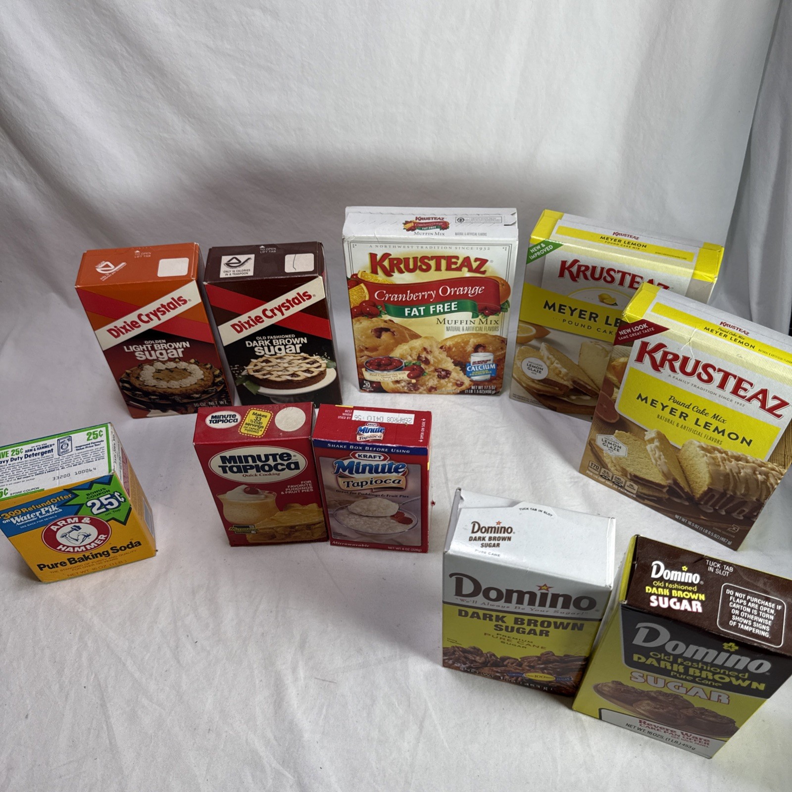 Vintage Kitchen Pantry Lot Dixie Crystals Minute Tapioca Pudding New Old Stock 