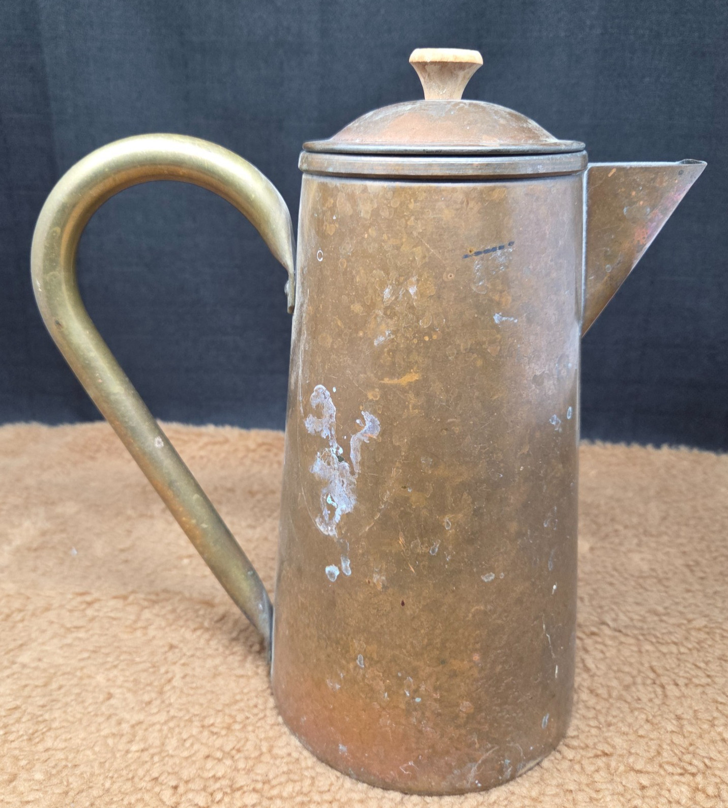 VTG Tall Copper Pitcher w/ Lid Made in Portugal 10\