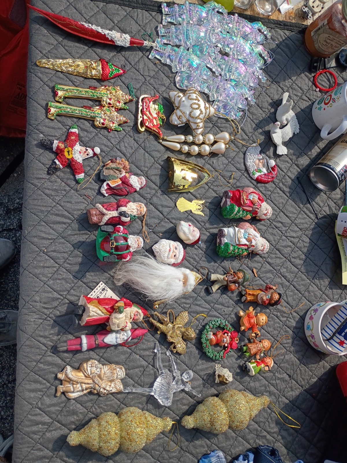 Multiple Different Vintage Christmas Ornaments