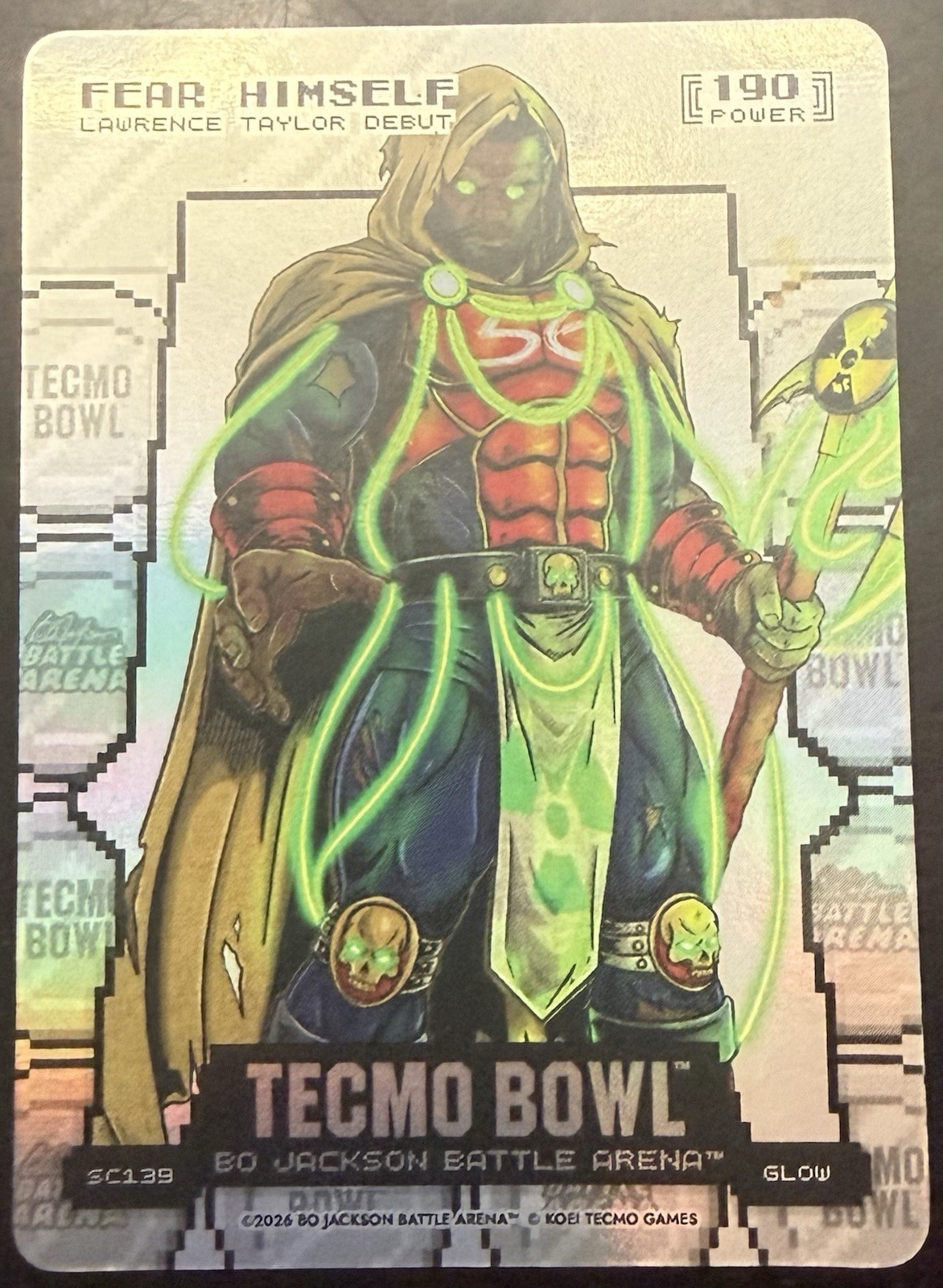 2026 Bo Jackson Tecmo Bowl Fear Himself Glow 190 Silver Coin Lawrence Tayler 