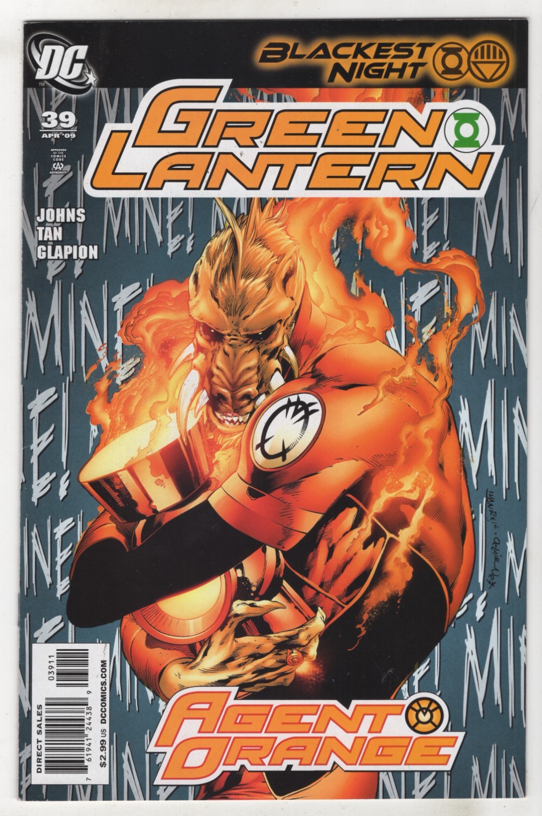 Green Lantern #39 (Apr 2009, DC) [1st App Larfleeze] Geoff Johns, Philip Tan H