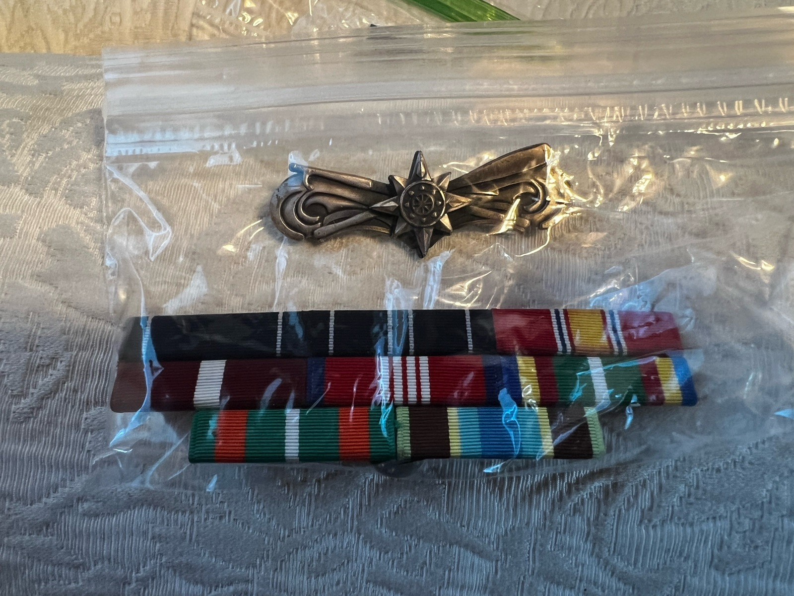 U.S. Coast Guard Ribbon Bar Lot With Coxswain Insignia USCG Military