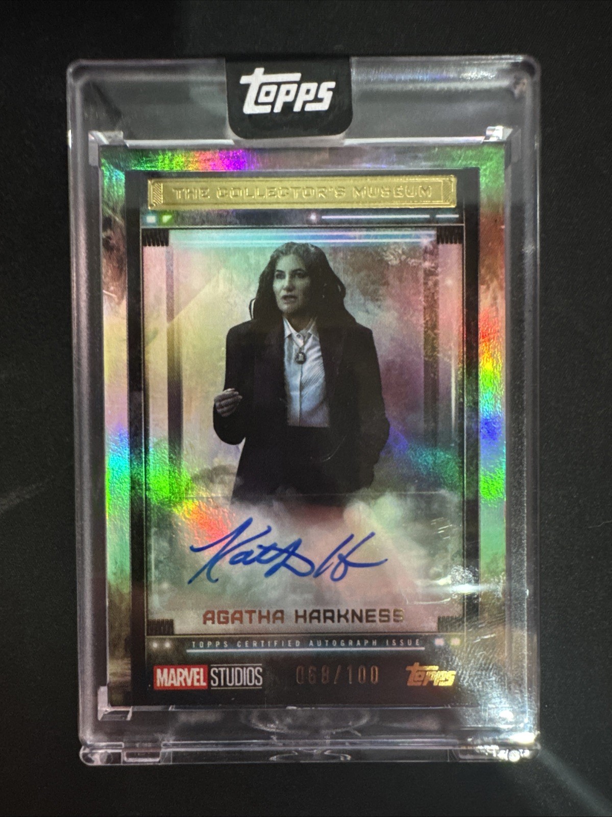 2025 Topps Marvel The Collector Museum Auto Agatha Harkness Kathryn Hahn #68/100