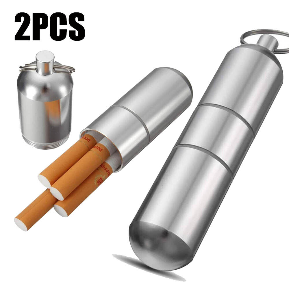 2pcs Aluminum Cigarette Case Box Holder Anti-Collision Splash Proof Scratch Gift