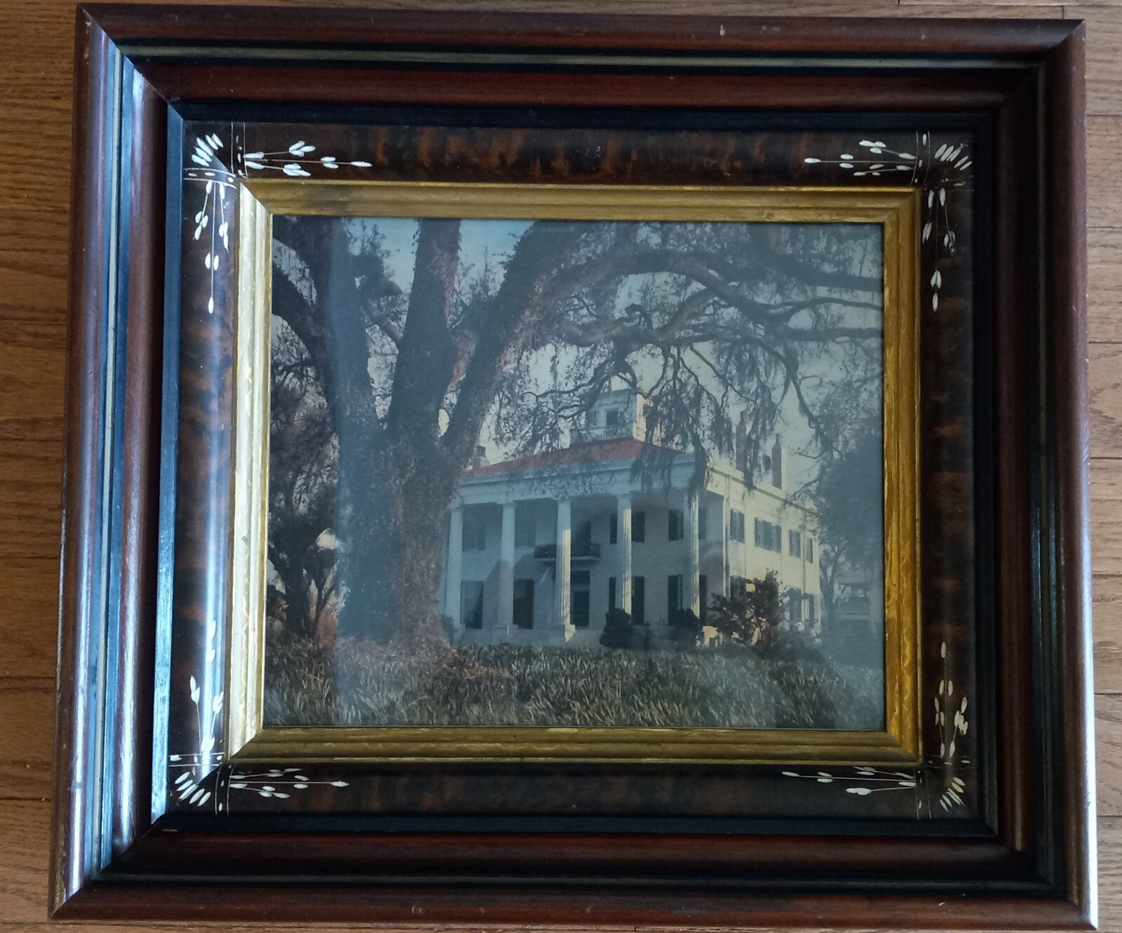 Antique 19th c  Eastlake Victorian Aesthetic Movement Deep Well Etched Frame