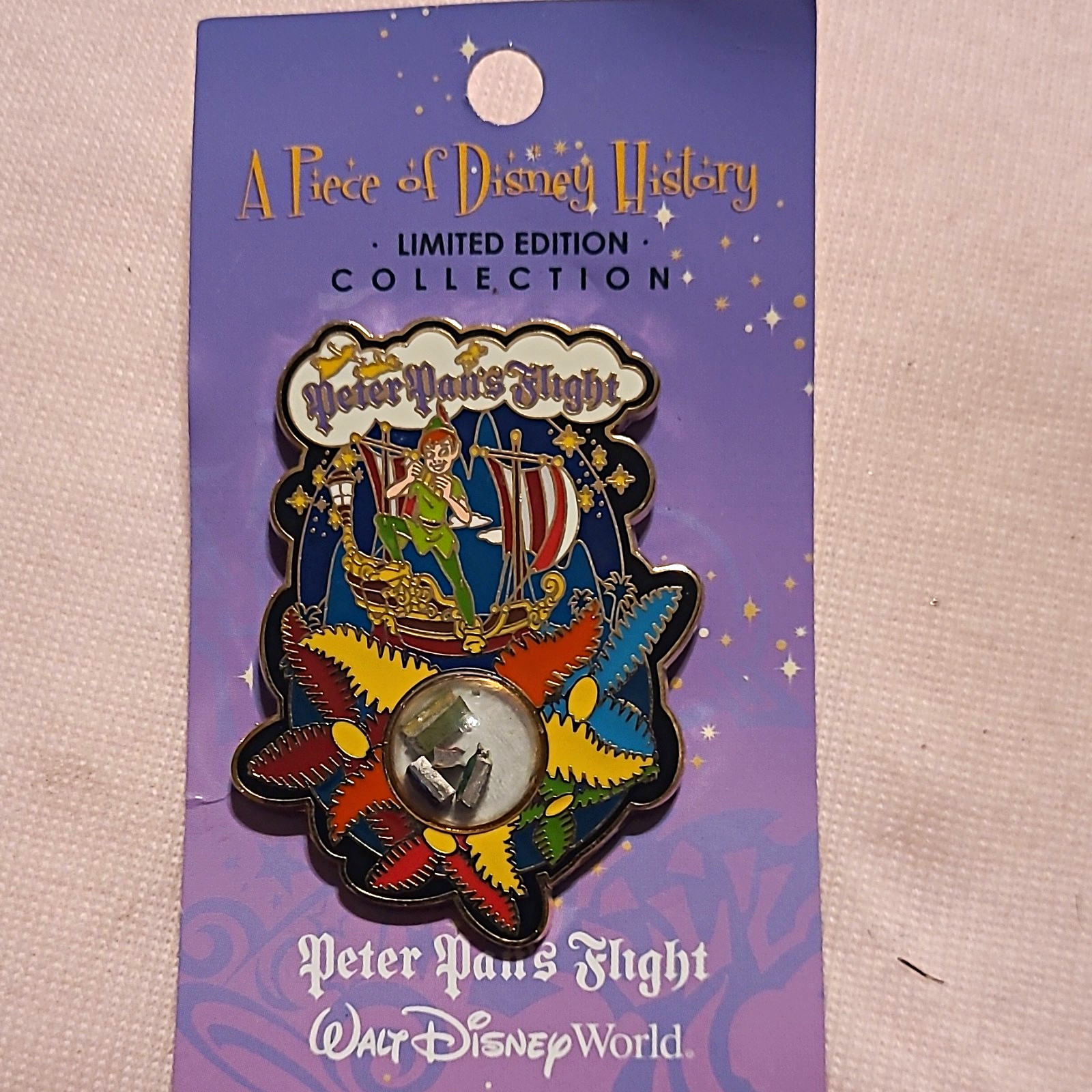 Disney A Piece of Disney History Peter Pan\'s Flight Pin LE 2500