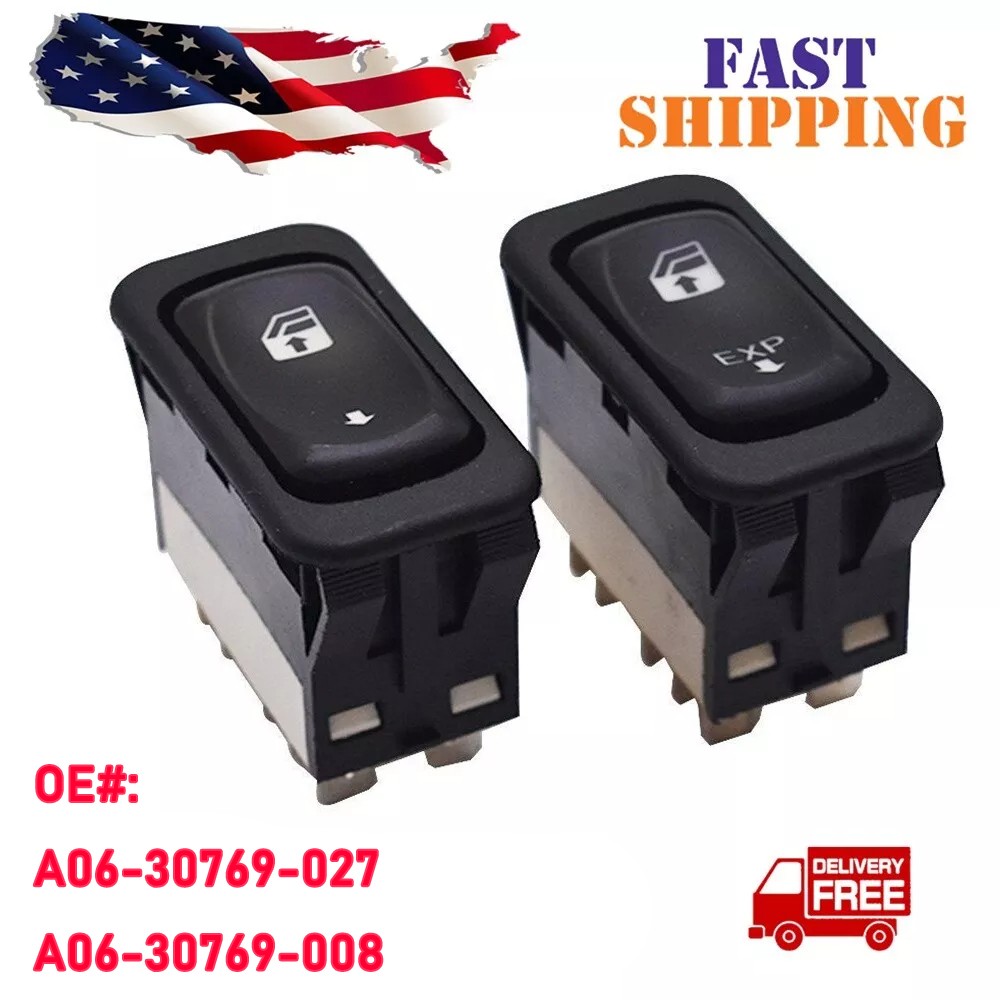 Both Driver & Passenger Side Window Switch Fit for Freightliner Black