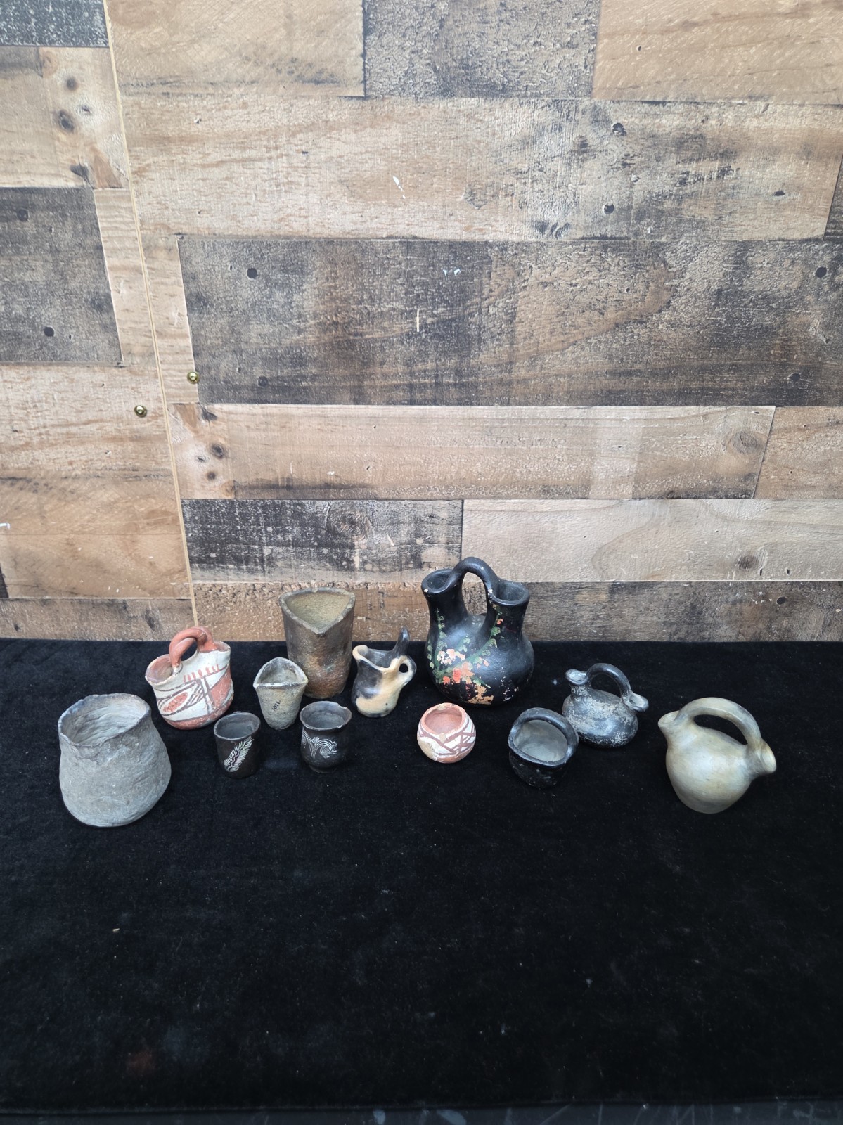 12 Pcs Vintage  Native American Pottery Small  From Private Collection
