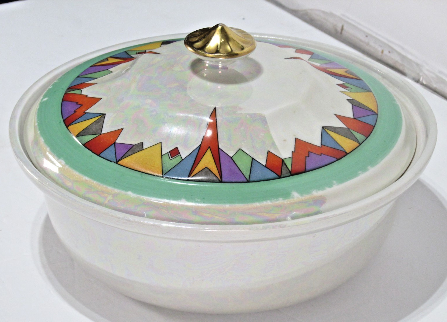 Hall China Forman Bros. Luster Glaze Covered Casserole Dish - NO CHIPS OR CRACKS