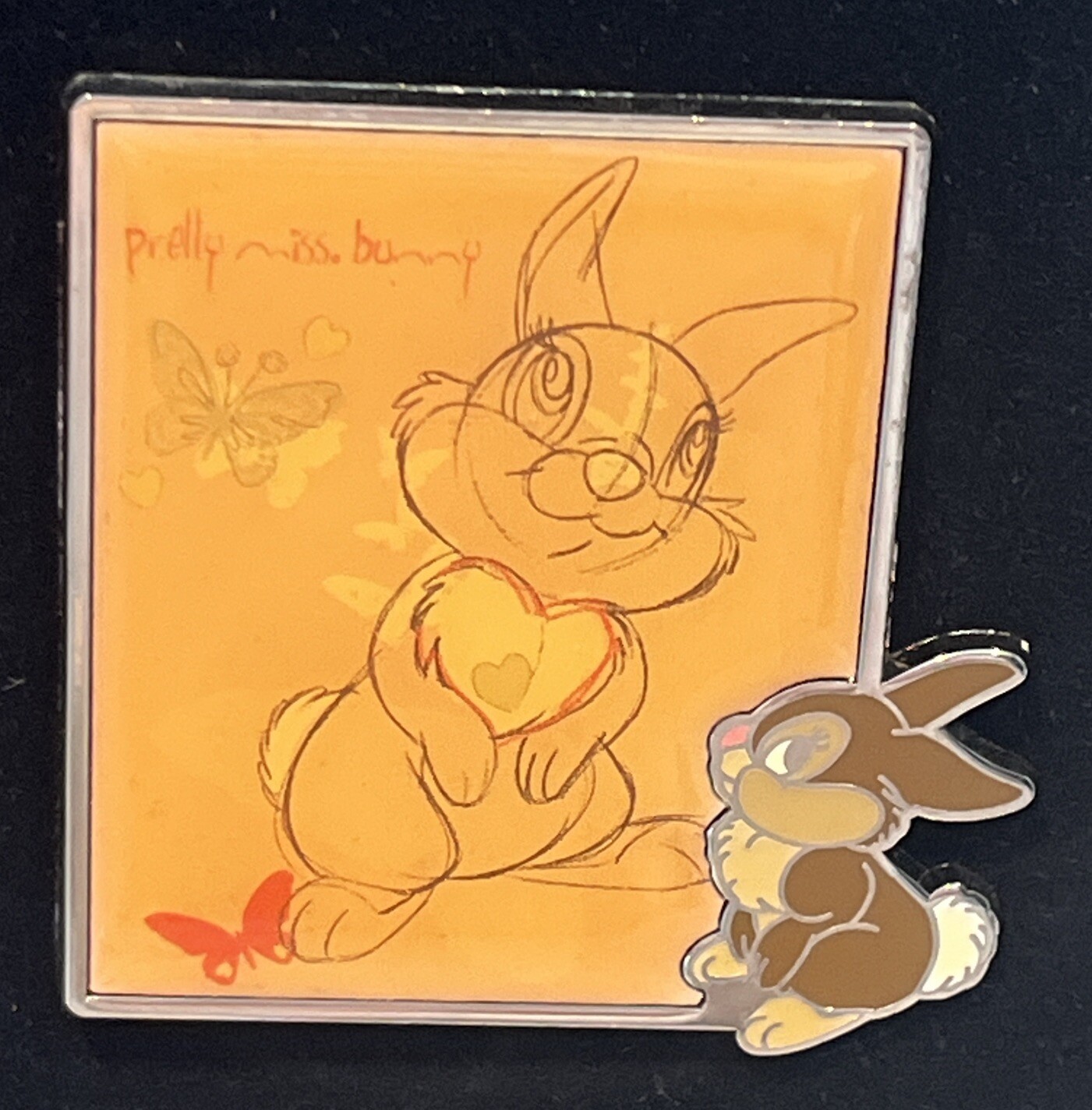 DISNEY SHOPPING THUMPER MISS BUNNY PICTURE ART SERIES PIN LE 250 RARE 2010