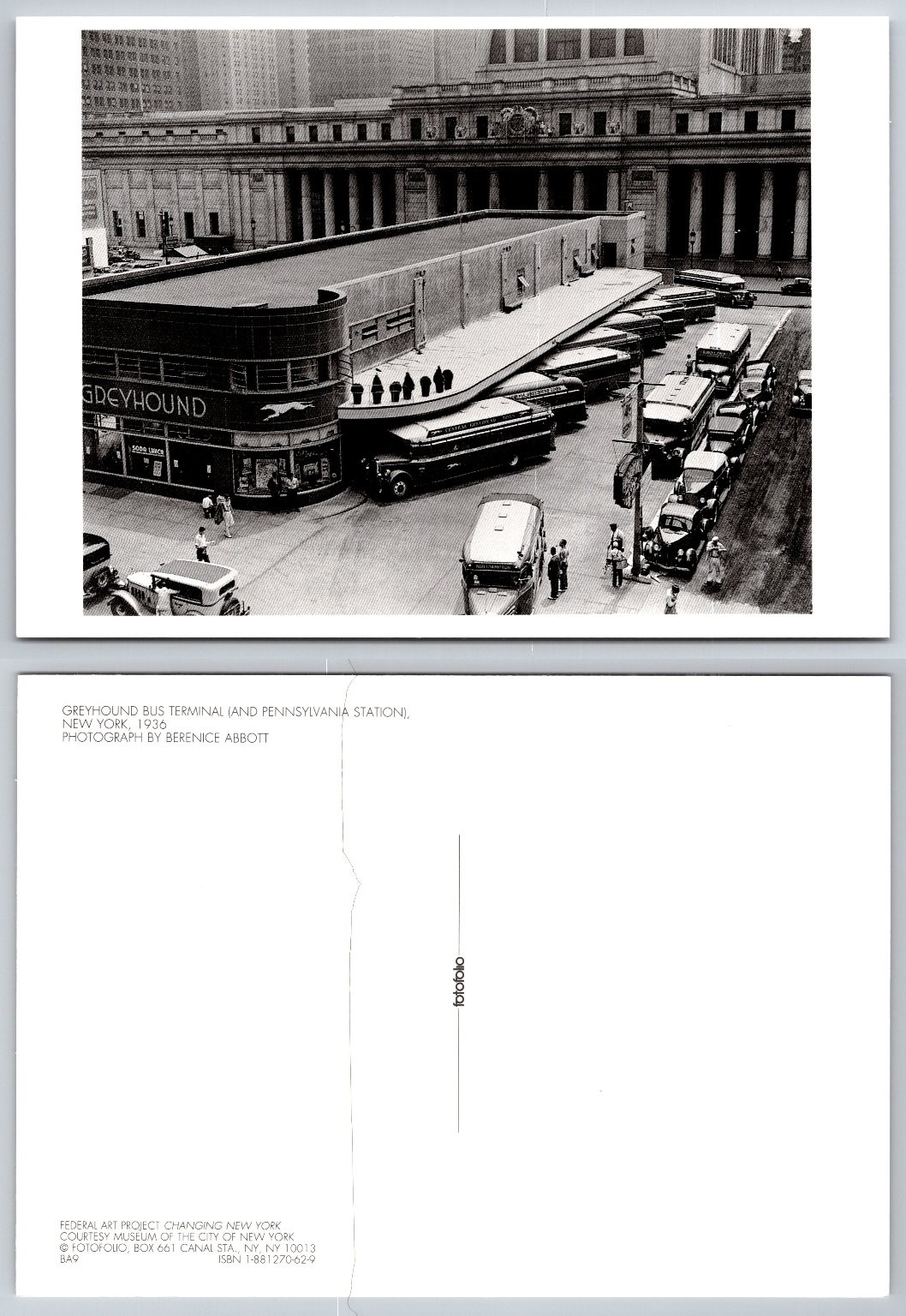 Berenice Abbott 1936 Greyhound Bus Terminal New York Postcard