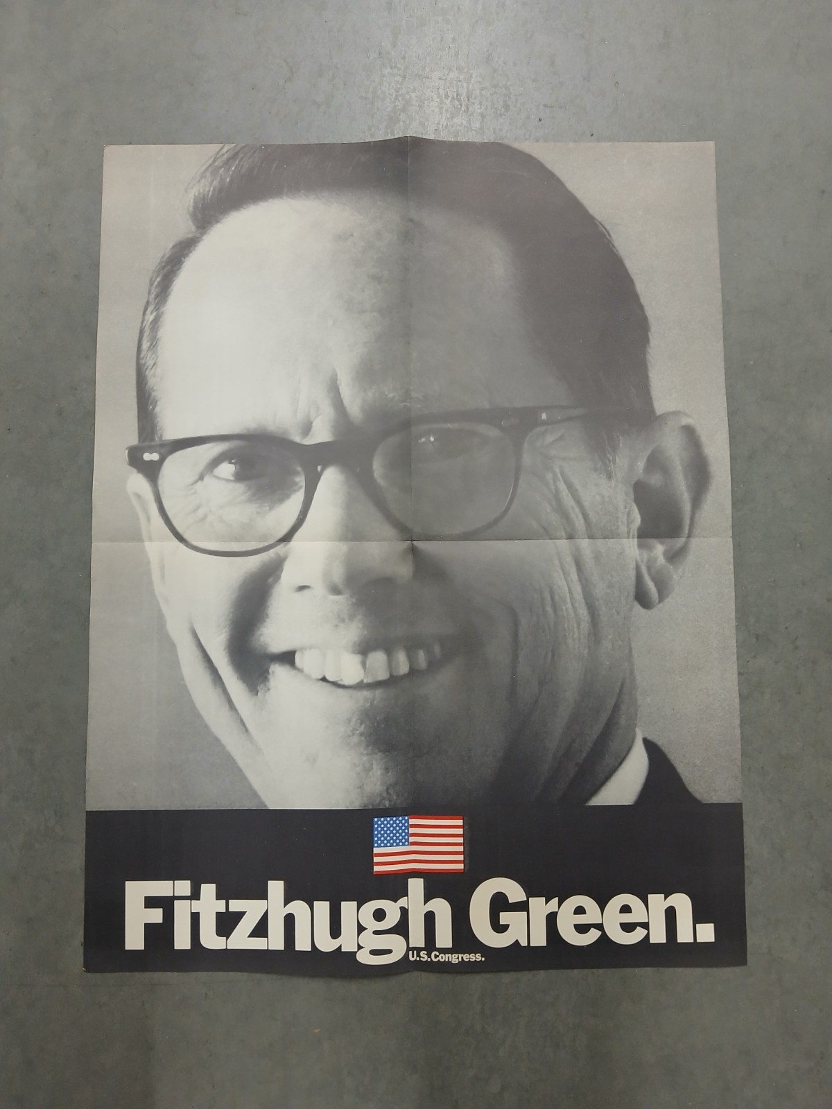 Fitzhugh Green Congress Political Republican Poster 1970