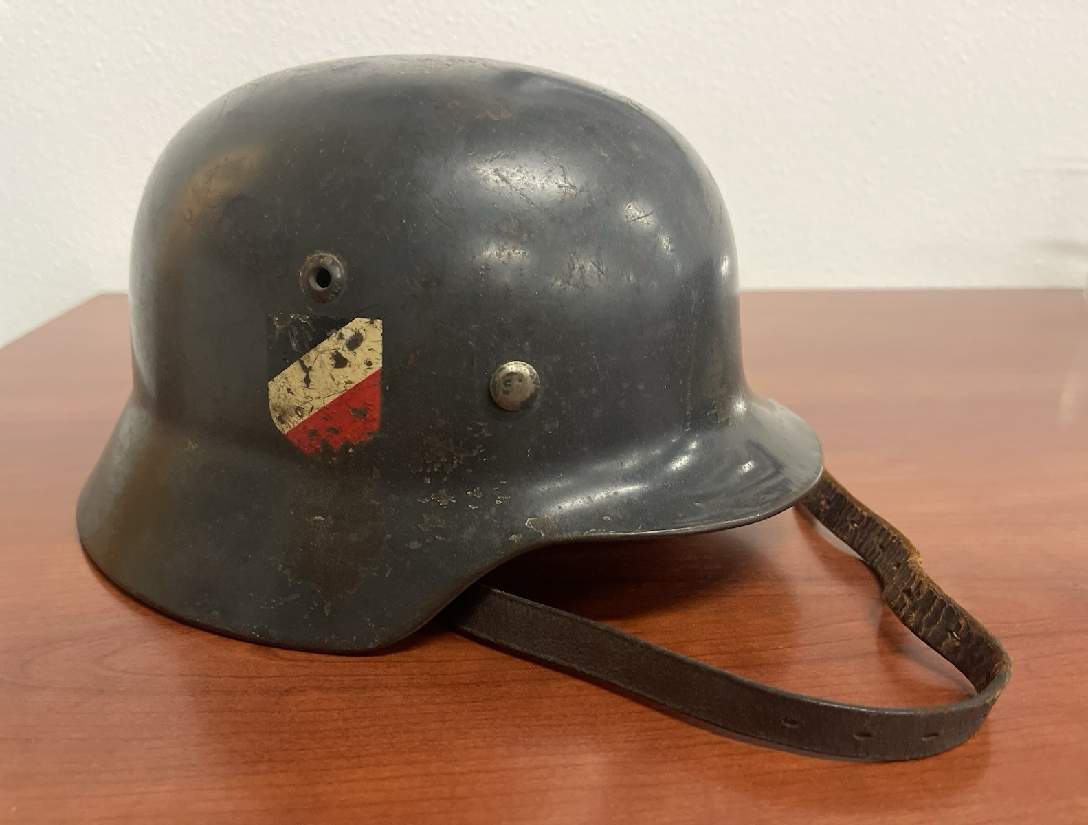 WWII Original German M35 Double Decal Luftwaffe Helmet - SE64 - Complete