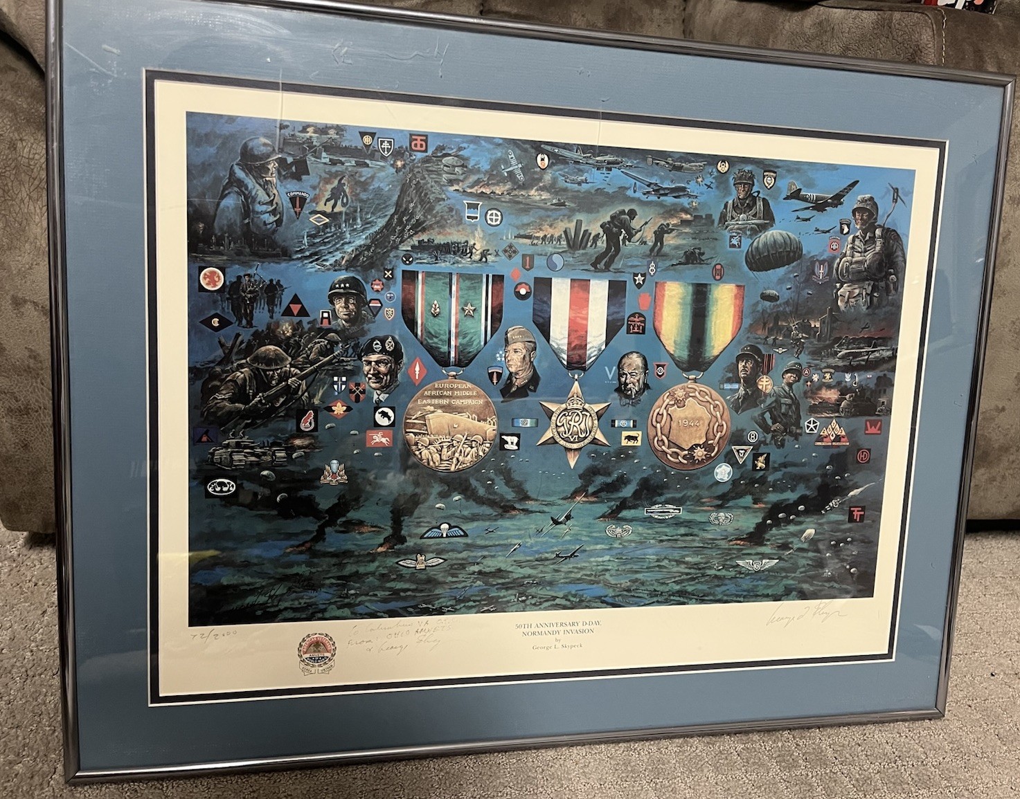 George Skypeck WWII D-Day Signed Print