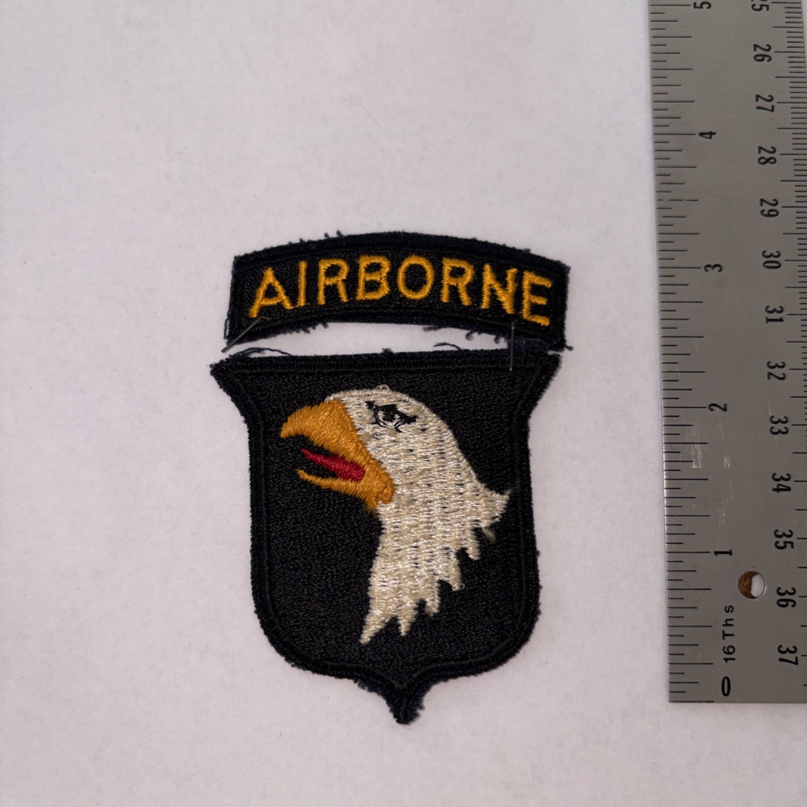 Vintage 101st Airborne Patch & Tab Cut Edge Screaming Eagle 1950s Vietnam War
