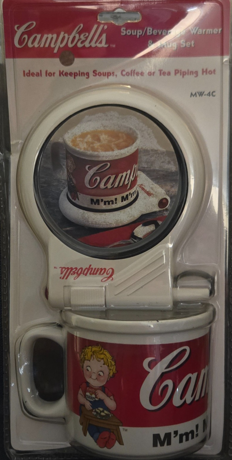 Campbells Soup/Beverage Warmer & Mug Set MW-4C New Old Stock In Package