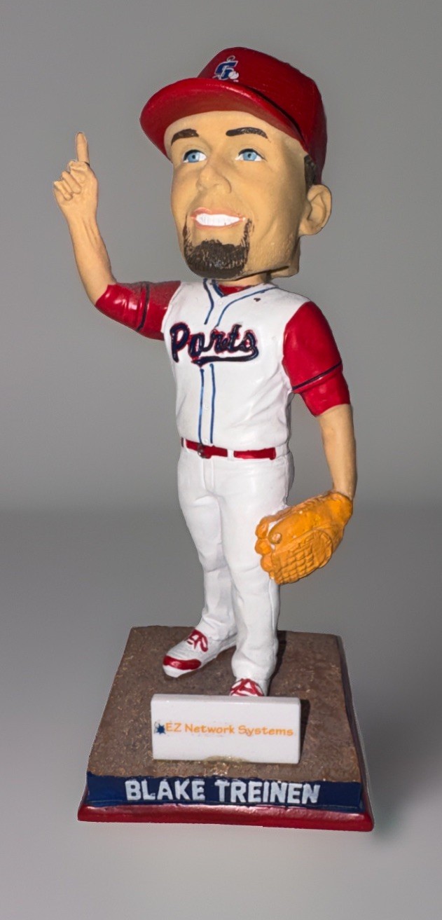 BLAKE TREINEN STOCKTON PORTS BOBBLEHEAD , NOW LA DODGERS RELIEF PITCHER