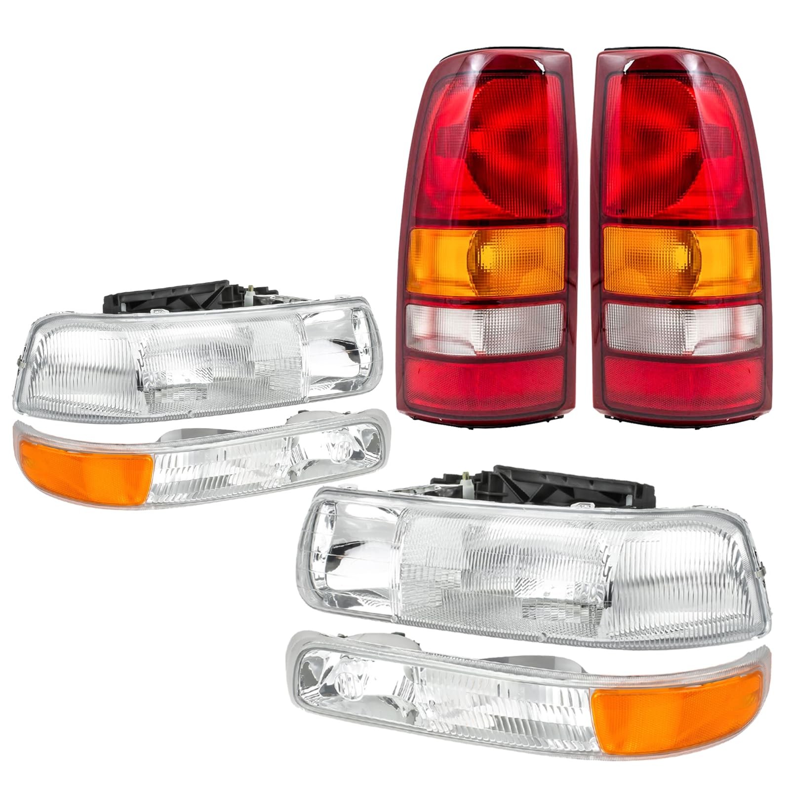 Headlight Assembly Tail Light Combo for 1999-2002 Chevy Silverado 1500