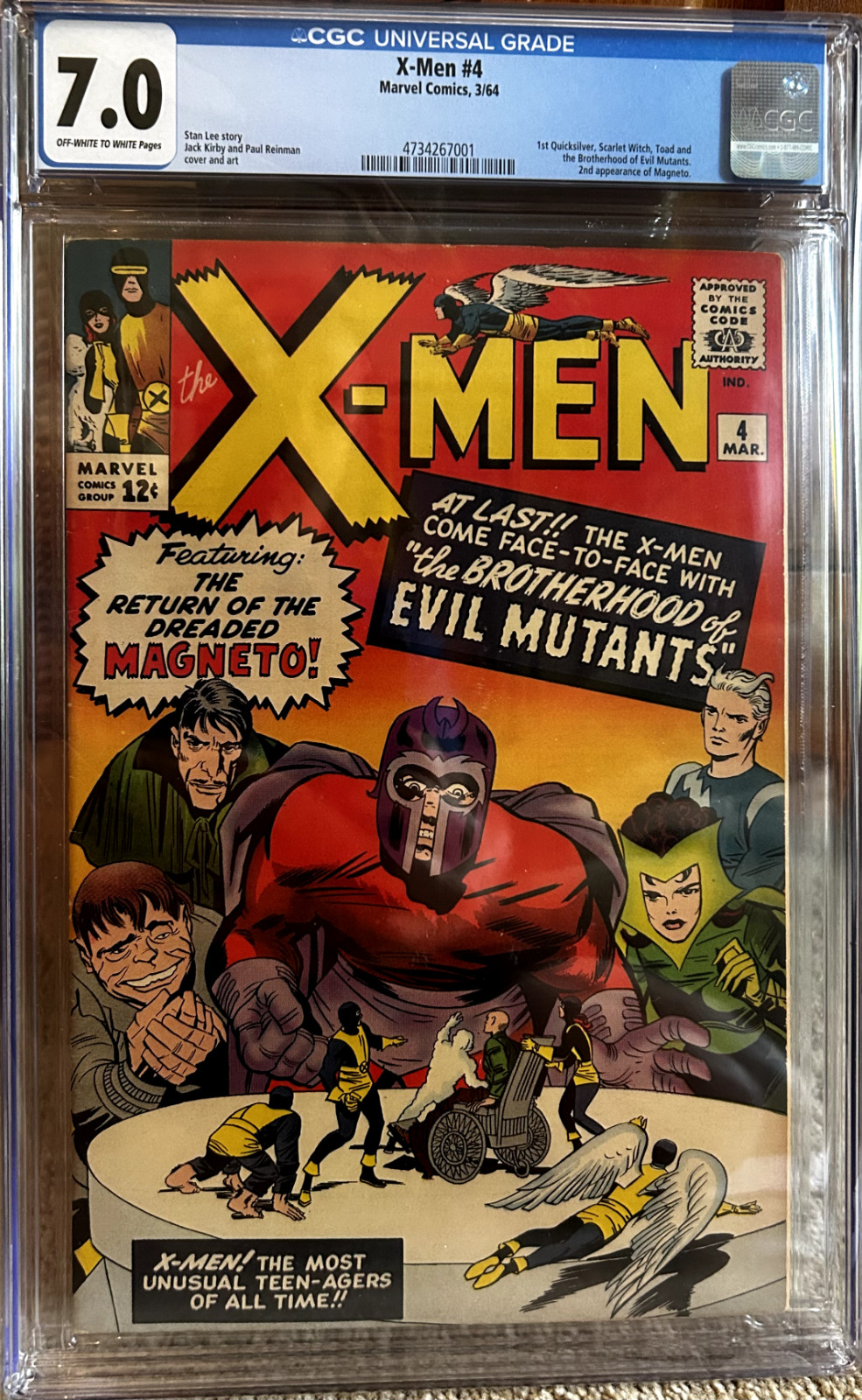 X-Men #4 CGC 7.0 OW/W  1st Appearance of the Scarlet Witch