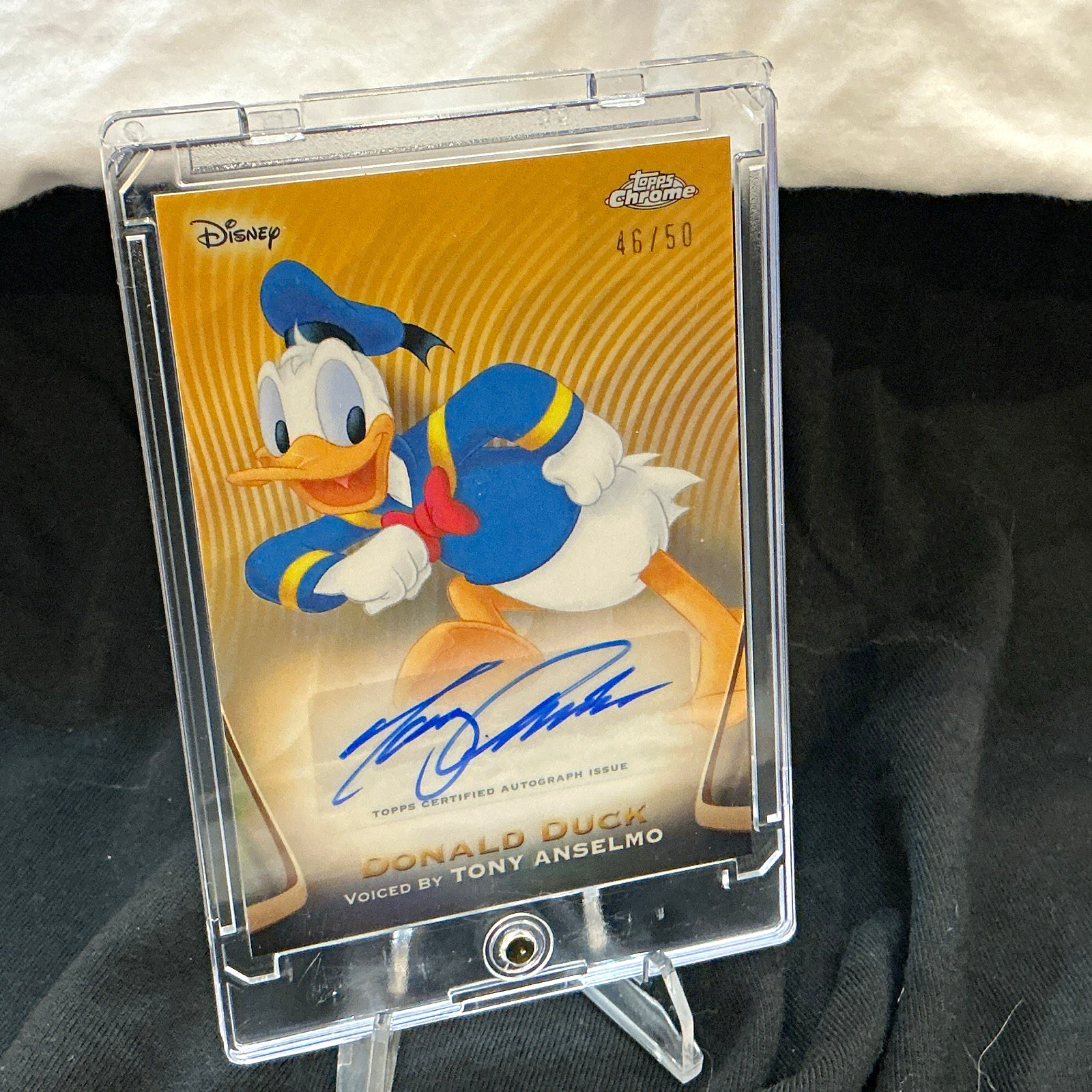 2025 Topps Disney Chrome Donald Duck Tony Anselmo Auto AA-TAN 46/50