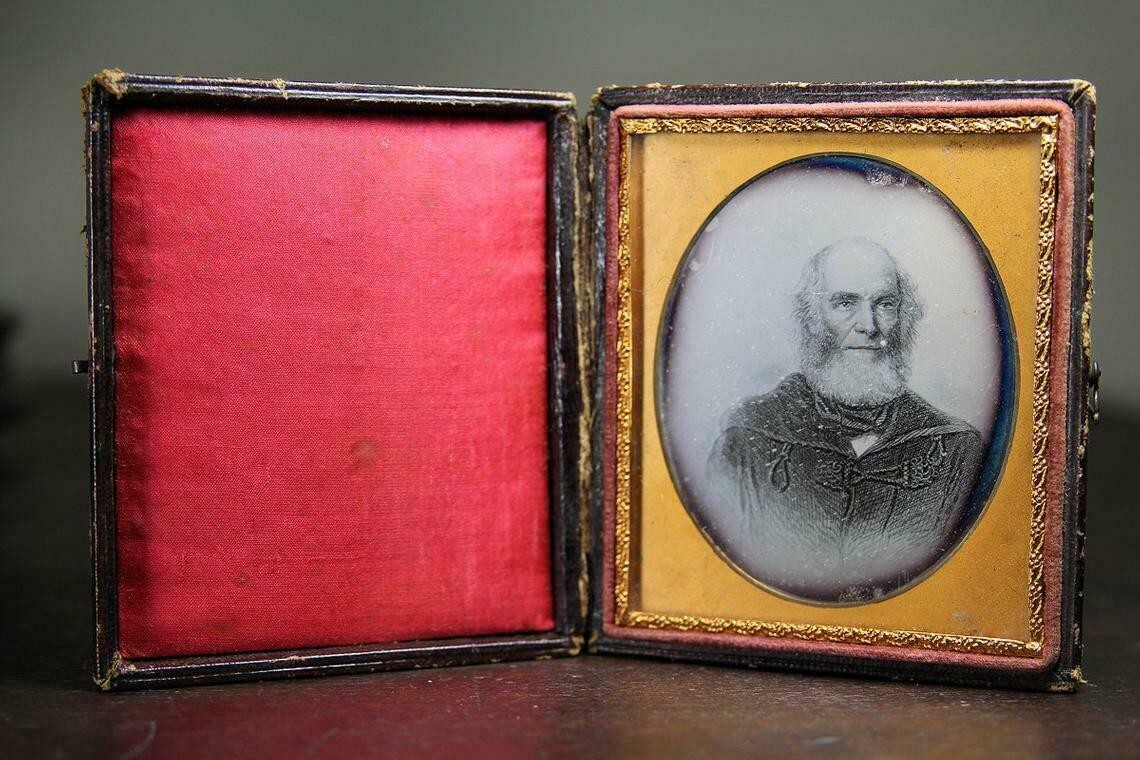 Rare Antique Daguerreotype  Engraving of POET William Cullen Bryant / Sealed Art