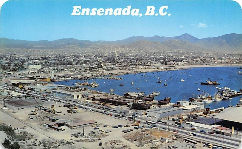 Postcard Mexico: Panoramic View, Ensenada, Baja California,  1960\'s
