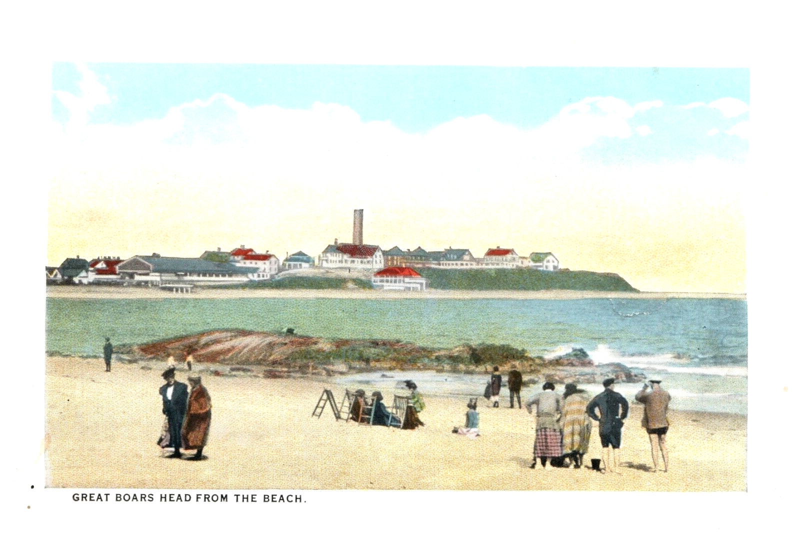 Vintage Hampton Beach NH Double Sided Post Card Size Photo.