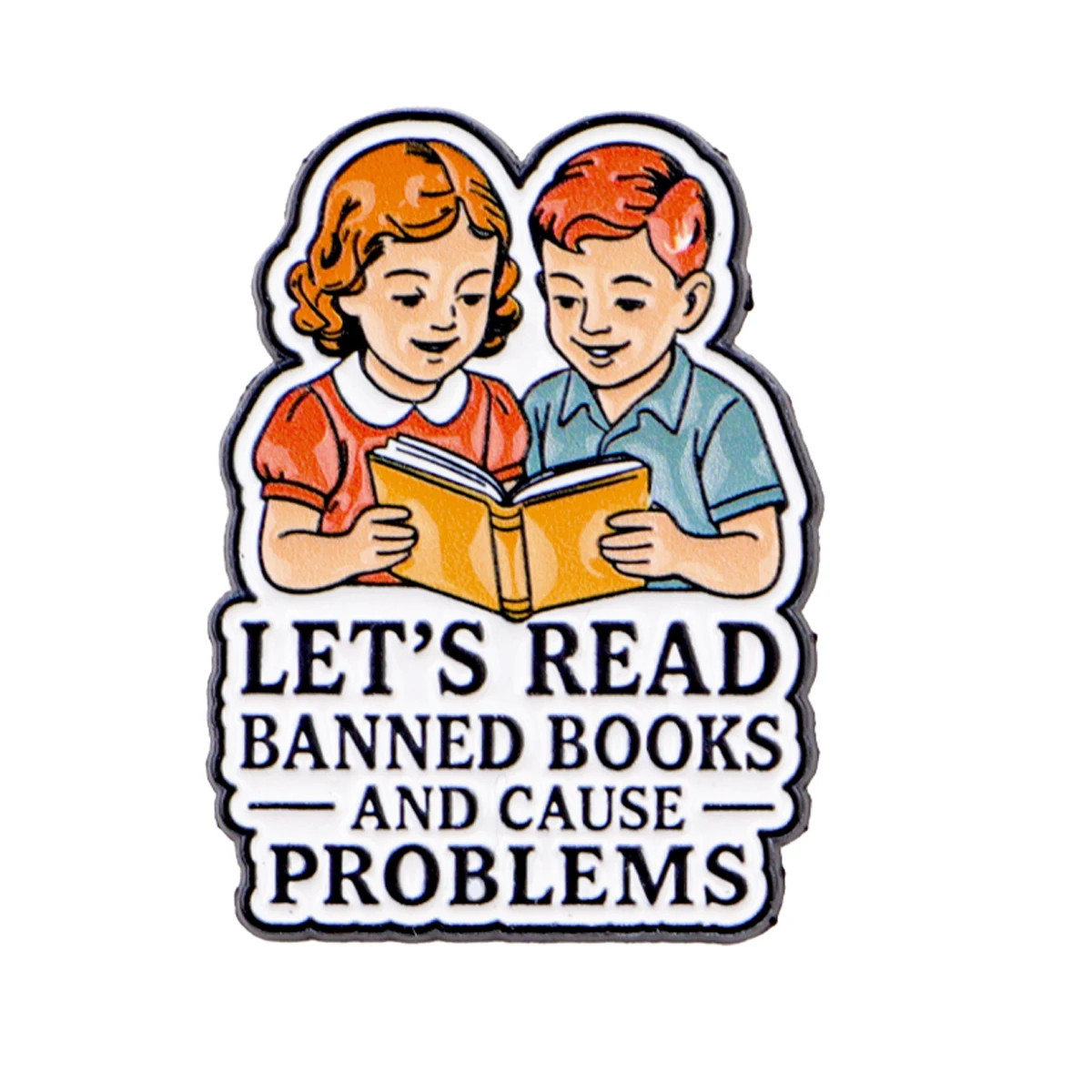 Let'S Read Books Enamel Pin Cartoon Characters Brooch Pines Lapel Pins Badge