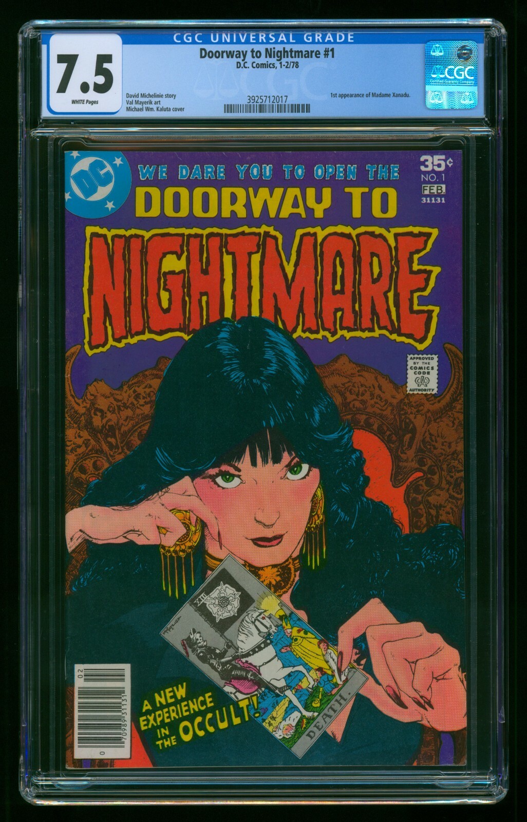 DOORWAY TO NIGHTMARE (1978) #1 CGC 7.5 1st APPEARANCE MADAME XANADU WHITE PAGES