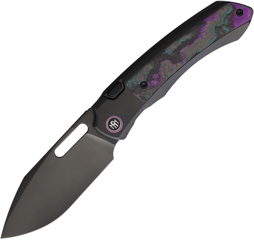 REMETTE RT-Orca Black Titanium & Jazzy Carbon Fiber Folding M390 Knife ORCAJYD