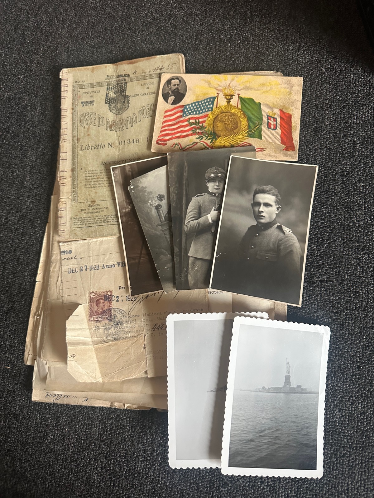 Italian Immigrant Archive Lloyd Sabaudo Steamship Conte Rosso Ellis Island Photo