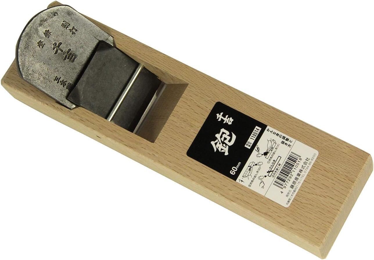 JAPAN Senkichi Flat Plane KANNA Wood Block -60mm HAND TOOLS 6.7 X 26.2× 7.4cm 