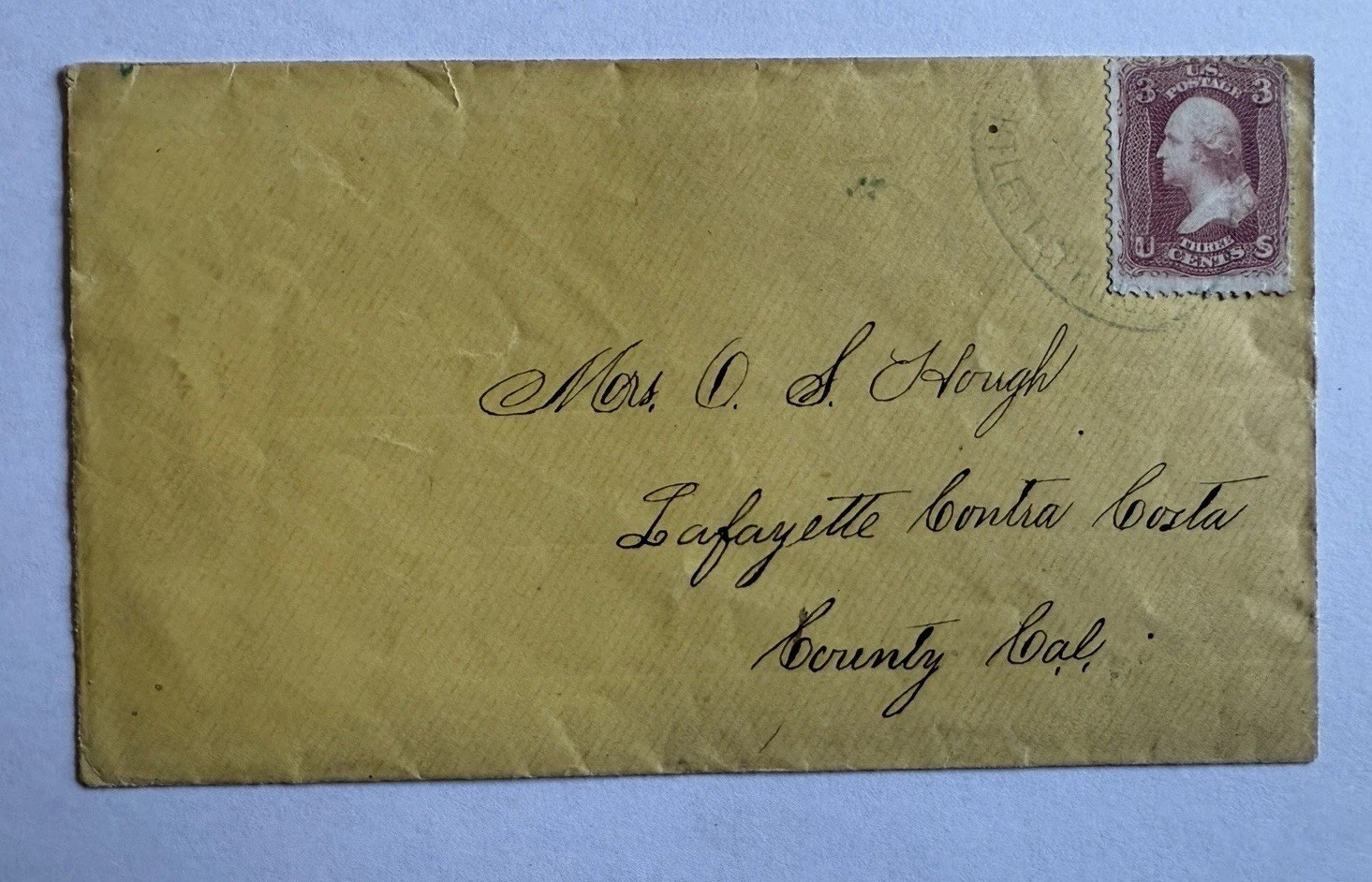 1870s Bartlett Springs CA DPO Cover Green Postmark & Letter Lake Co Resort 3c