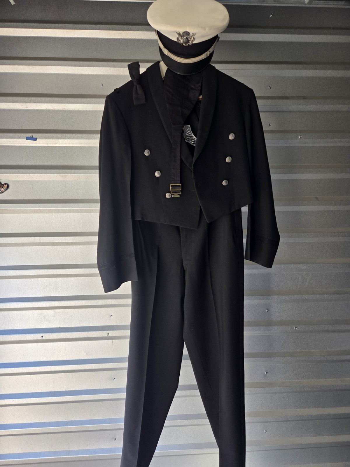 VINTAGE US Air Force OFFICER Dress Uniform  Lot Jacket Trousers White And Blue 