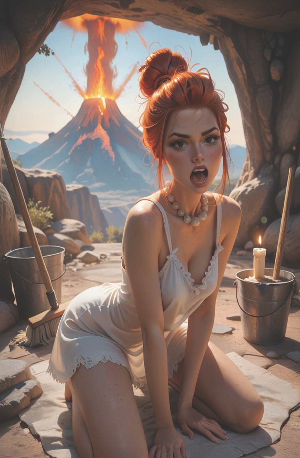 Keys Comics #1 Wilma Flintstone-E Cosplay 11x17 Virgin POSTER Limited