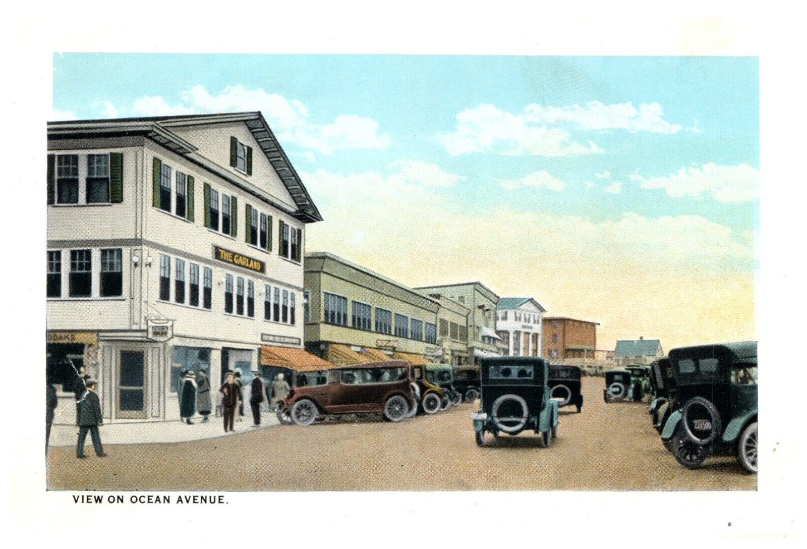 Vintage Hampton Beach NH Ocean Ave Double Sided Post Card Size Photo.