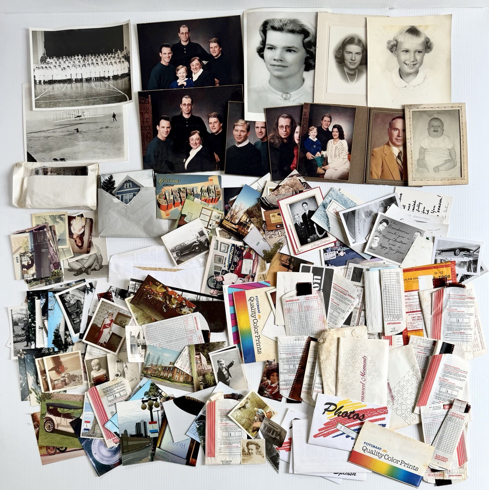 Large Vintage Photo Lot Color, B&W, Family Snapshots, Cars, Travel, Some Film