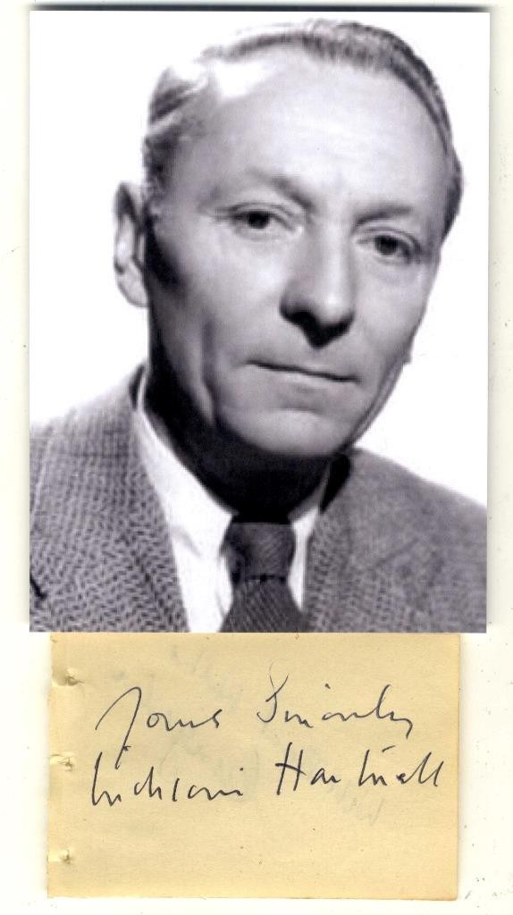 William Hartnell vintage signed page Dr Who
