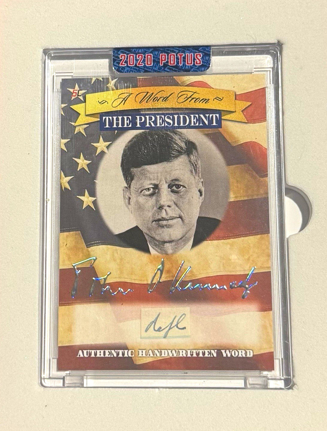 JFK - A Word From POTUS,  Authentic Handwritten Word - John F. Kennedy 2020